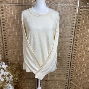 J. Crew Cream Crewneck Knit Sweater